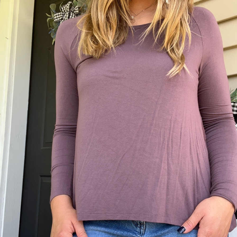 Lavender long sleeve blouse